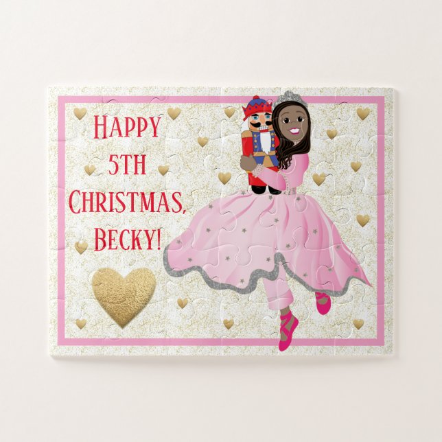 Christmas Dark Haired Ballerina Clara Jigsaw Puzzle (Horizontal)