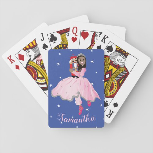 Christmas Dark Haired Ballerina Clara Playing Cards