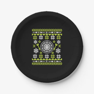 Christmas Dart Ugly Christmas Shirt Paper Plates