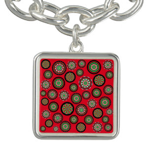 Christmas Dartboards Charm Bracelet