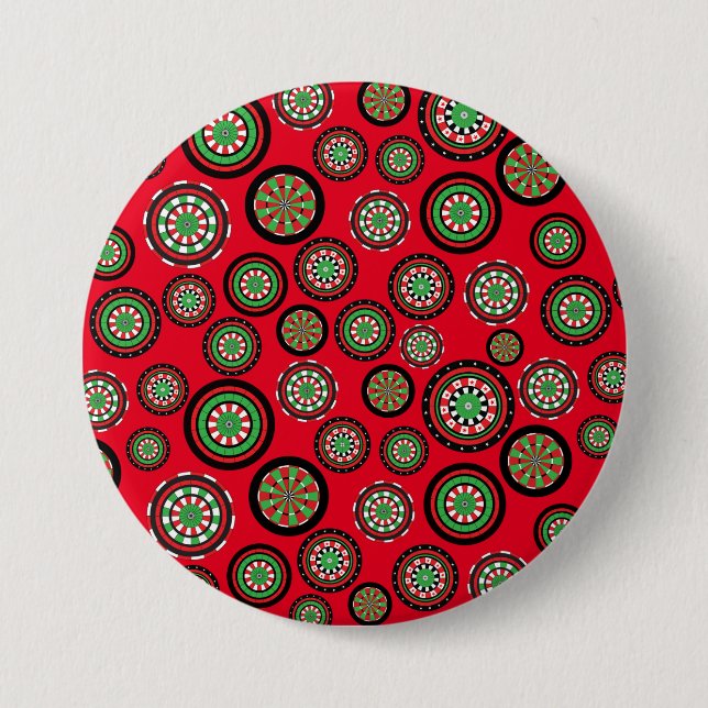Christmas Dartboards Pinback Button (Front)