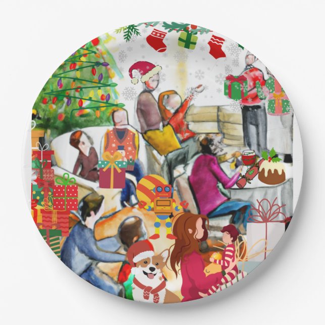 Christmas Day Paper Plates (Front)