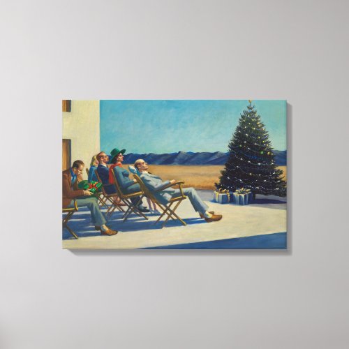 Christmas Day People in the Sun Edward Hopper Canvas Print