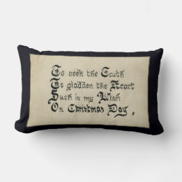 Christmas Day Victorian Holiday Wish Lumbar Pillow