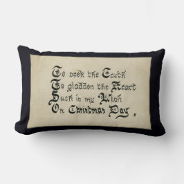Christmas Day Victorian Holiday Wish Lumbar Pillow