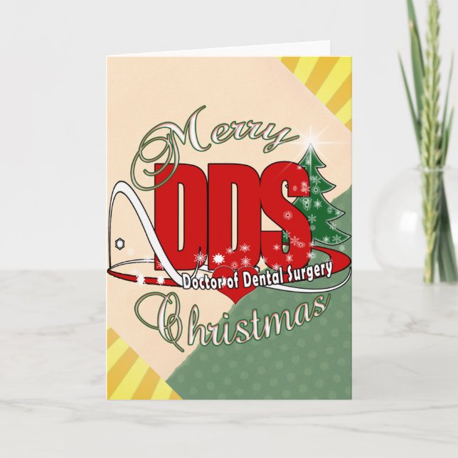 CHRISTMAS DDS Doctor of Dental Surgery Holiday Card (Front)