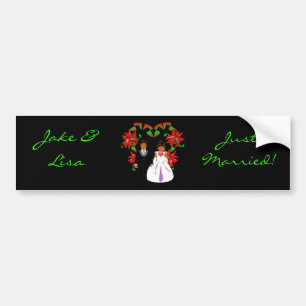 Christmas/December Just Married I Bumper Sticker