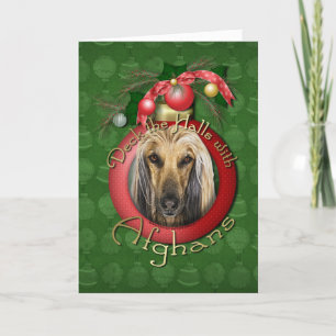 Christmas - Deck the Halls - Afghans Holiday Card