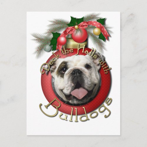 Christmas _ Deck the Halls _ Bulldogs Holiday Postcard