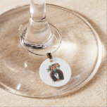Christmas - Deck the Halls - Cavaliers - Tri-Color Wine Glass Charm