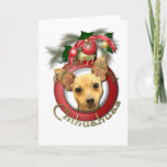 Christmas - Deck the Halls - Chihuahuas - Daisy Holiday Card