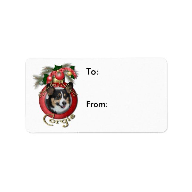 Christmas - Deck the Halls - Corgis Label (Front)