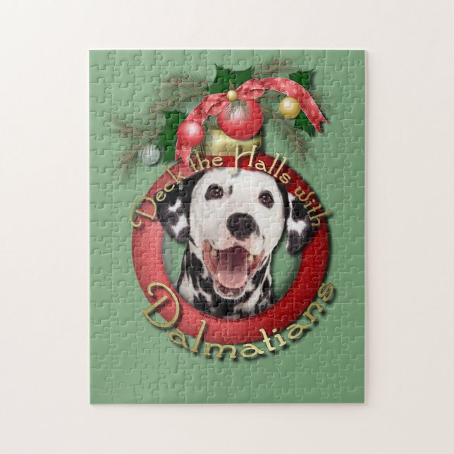 Christmas - Deck the Halls - Dalmatians Jigsaw Puzzle (Vertical)