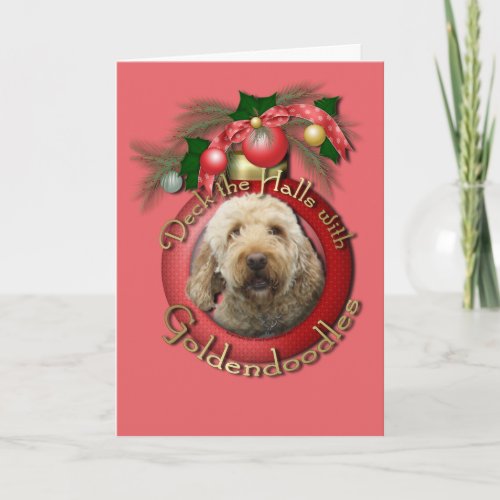 Christmas _ Deck the Halls _ Goldendoodles Holiday Card