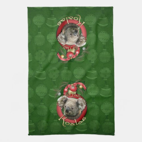 Christmas _ Deck the Halls _ Koalas Towel