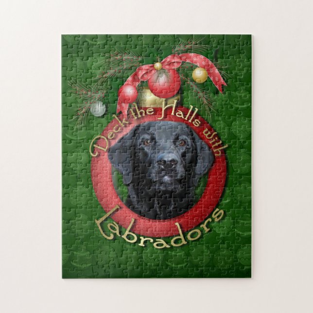 Christmas - Deck the Halls - Labradors - Gage Jigsaw Puzzle (Vertical)