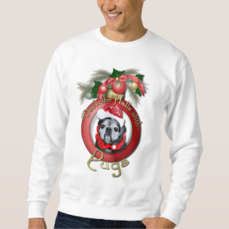 Christmas - Deck the Halls - Pugs - Angel Sweatshirt