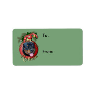 Christmas - Deck the Halls - Rotties - Harley Label