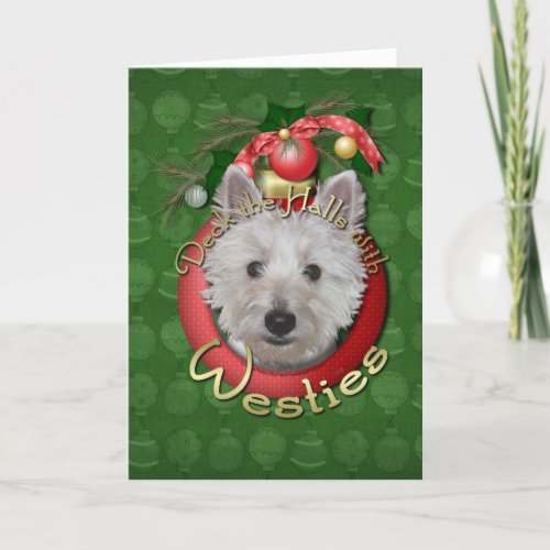 Christmas _ Deck the Halls _ Westies _ Tank Holiday Card