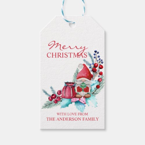 Christmas Decor And Gnome  Gift Tags