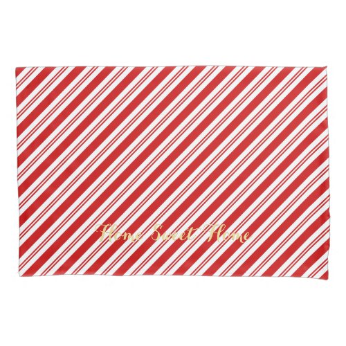 Christmas Decor Candy Cane Stripes Holiday Xmas Pillow Case