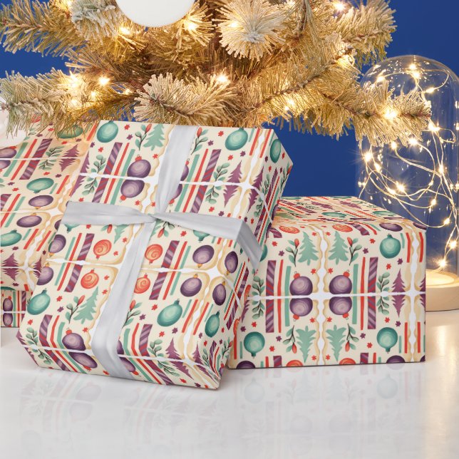 Christmas Decor Holiday Cheer Wrapping Paper (Holidays)