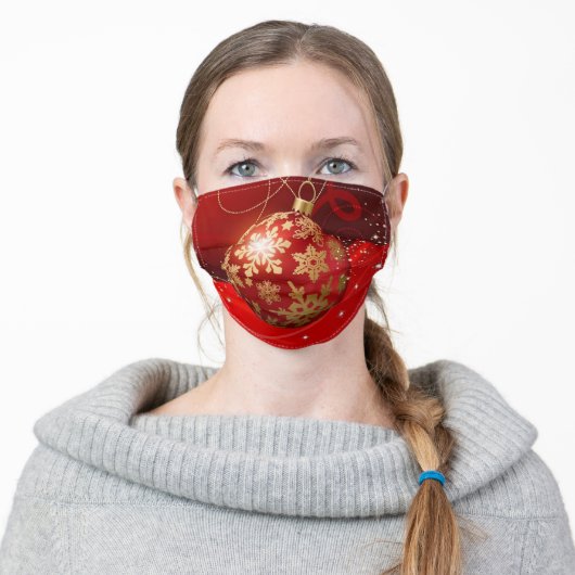 Christmas Decoration Adult Cloth Face Mask (Worn)