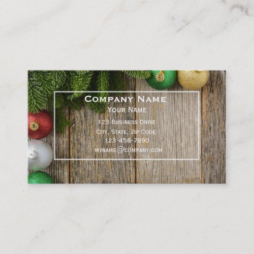 Christmas Decoration Business Card