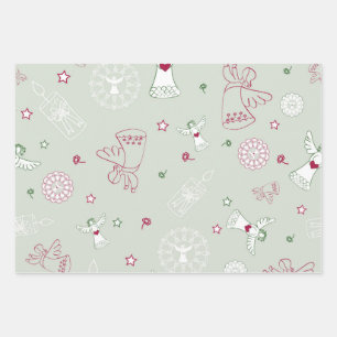 Christmas decoration, Colorful ,seamless pattern, Wrapping Paper Sheets