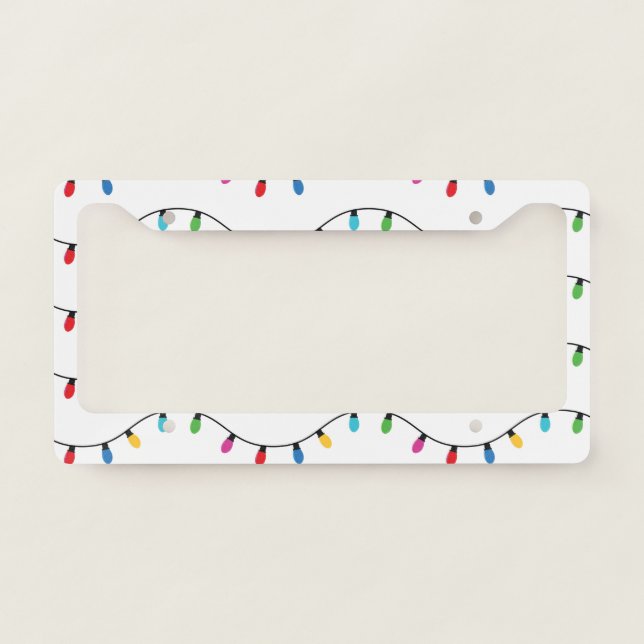 Christmas Decoration Cute Xmas Light Pattern License Plate Frame (Front)