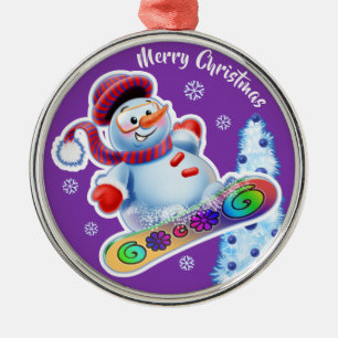 Christmas decoration double Snowmen Snow sports
