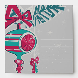 Christmas Decoration in Mid Century Modern Envelope