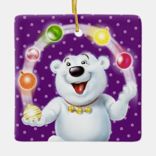 Christmas decoration juggling Polar Bear