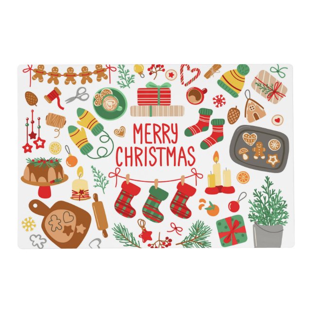 Christmas Decoration Paper Placemat (Front)