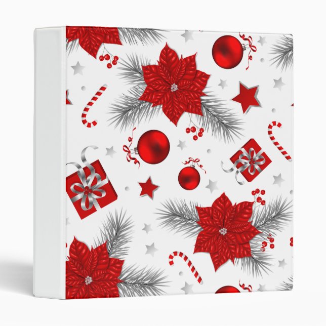 Christmas decoration pattern 3 ring binder (Front/Spine)