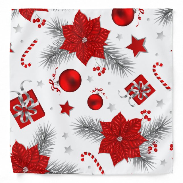 Christmas decoration pattern bandana (Front)