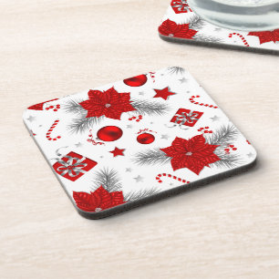 Christmas decoration pattern beverage coaster