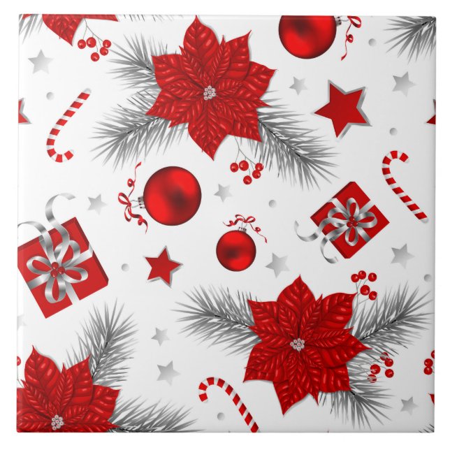 Christmas decoration pattern ceramic tile (Front)