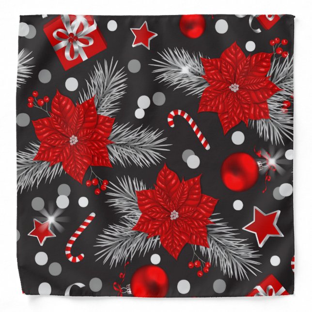 Christmas decoration pattern design bandana (Front)