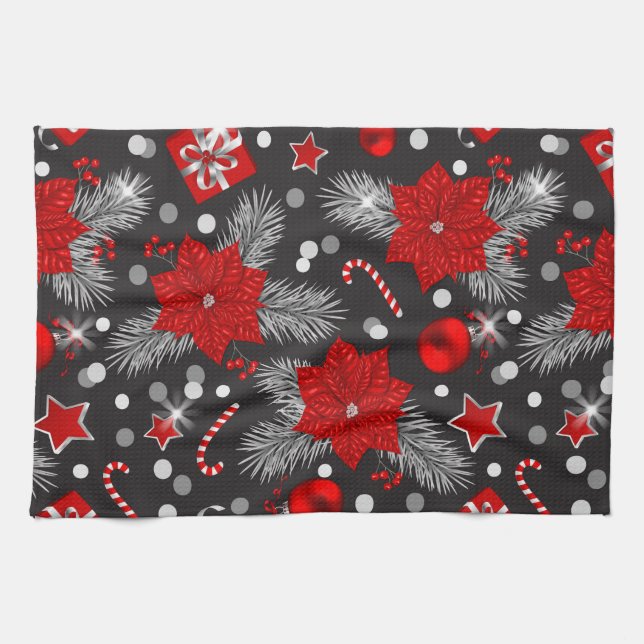 Christmas decoration pattern design kitchen towel (Horizontal)