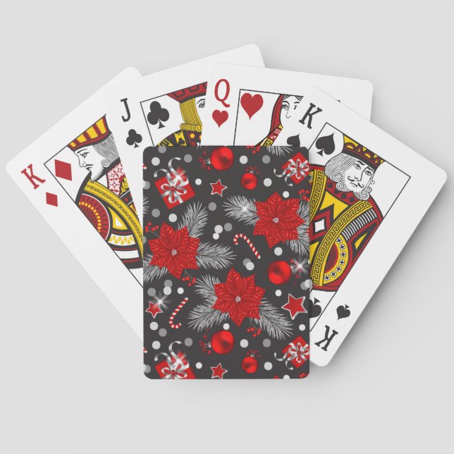 Christmas decoration pattern design poker cards (Back)