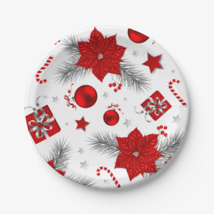 Christmas decoration pattern paper plates