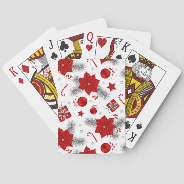 Christmas decoration pattern poker cards (Back)
