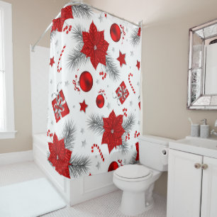 Christmas decoration pattern shower curtain