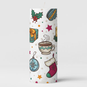 Christmas decoration pillar candle