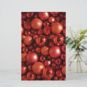 Christmas Decoration Red Baubles (Standing Front)
