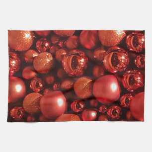 Christmas Decoration Red Baubles Kitchen Towel