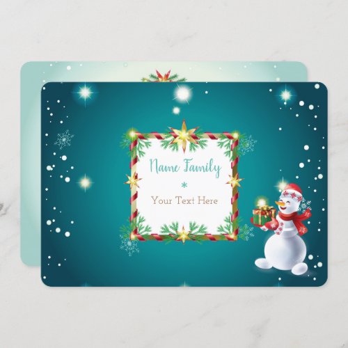 Christmas decoration Winter Fairy Tale Snowman Invitation
