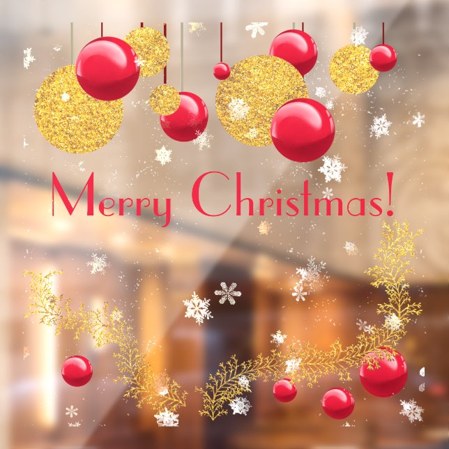 Christmas decorations and snow window cling (Sheet 2)