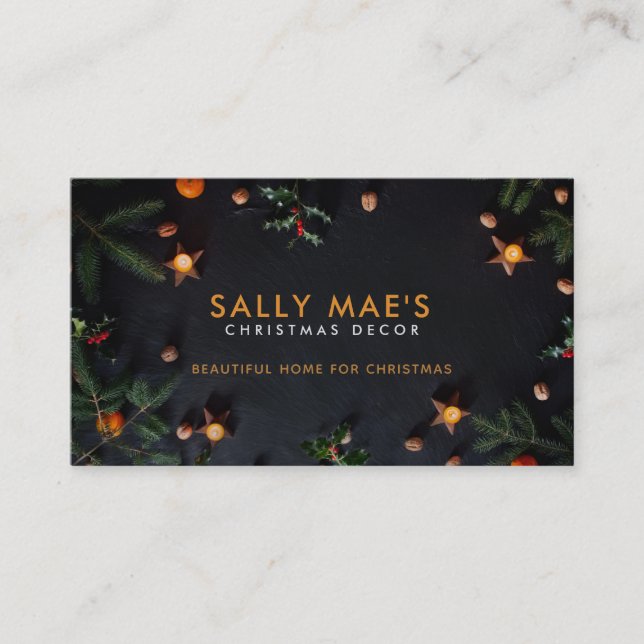 Christmas Decorations Business Cards (Front)